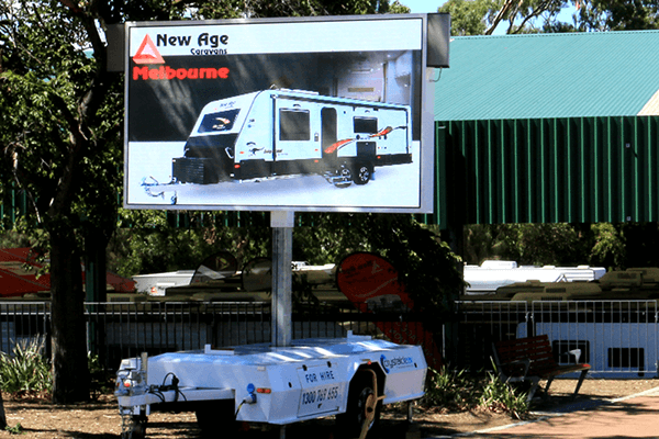 LED display at an outdoor event